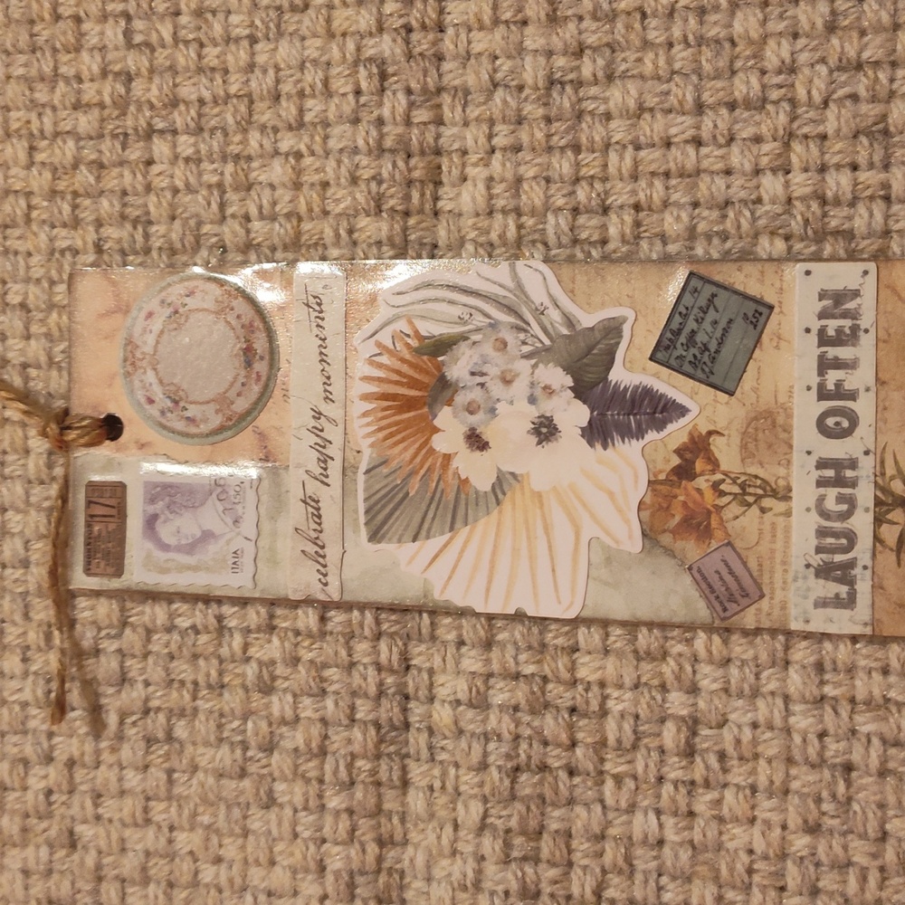 Decorative Bookmark with Floral Design